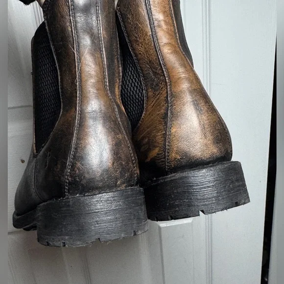 Frye Men's Brown Bowery Leather Boots - Picture 5 of 9